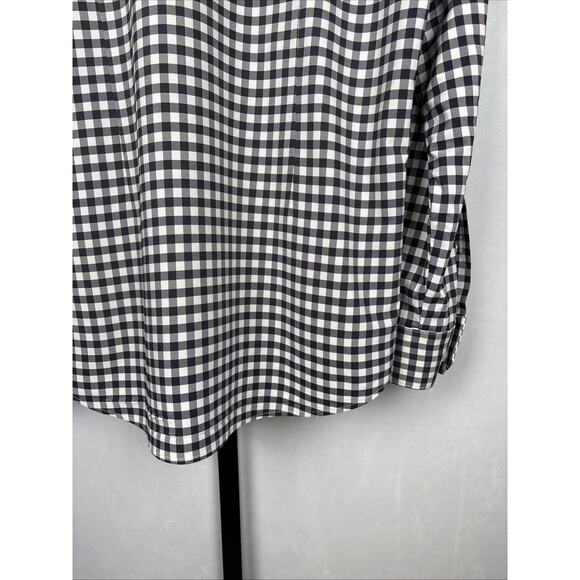 Mizzen + Main Button Up Shirt Mens Medium Trim Fit Gray Gingham No Iron Workwear - Picture 12 of 12